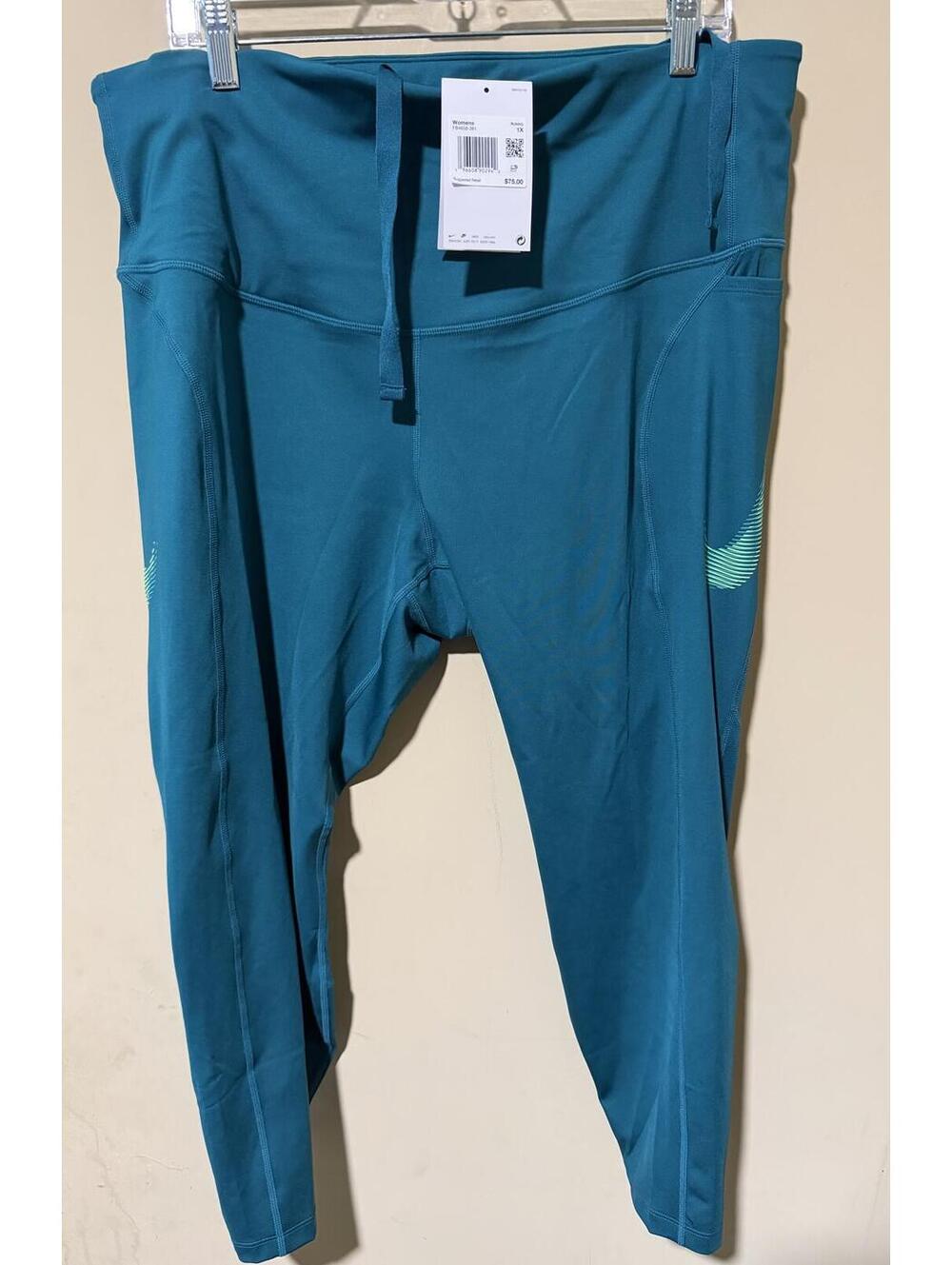 Nike Women's Dri-FIT Running Leggings Size 1X Teal